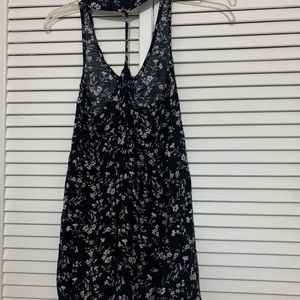 Forever 21 Floral Little Black Dress Size S